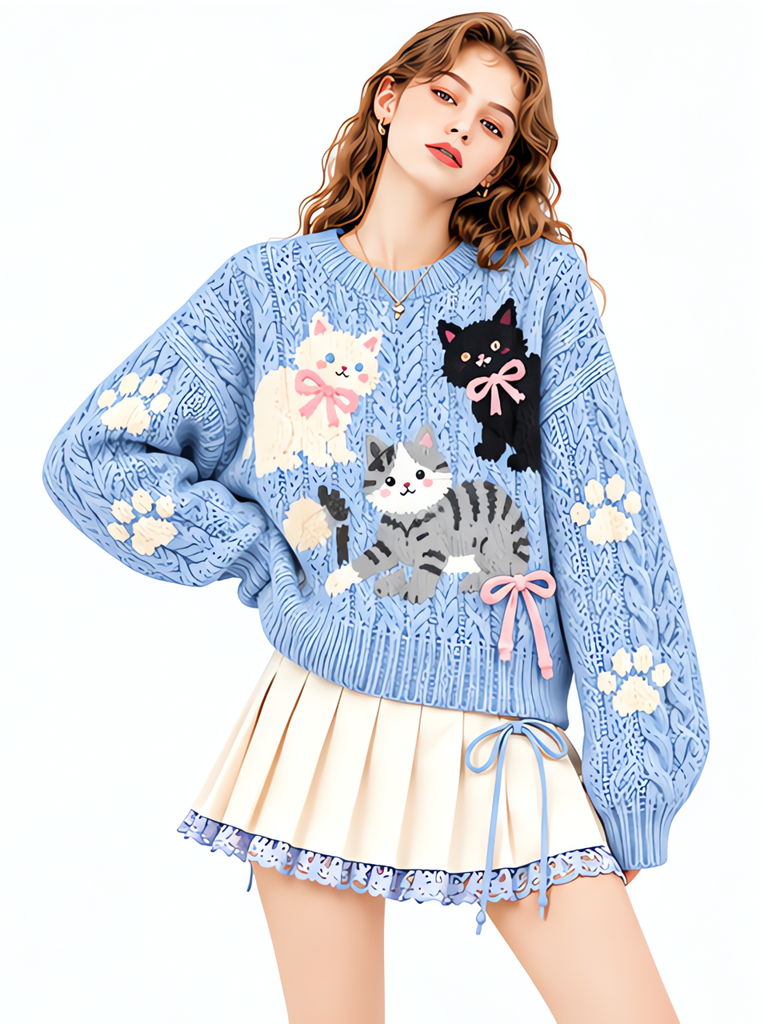 Classic Cable-Knit Core-Spun Yarn