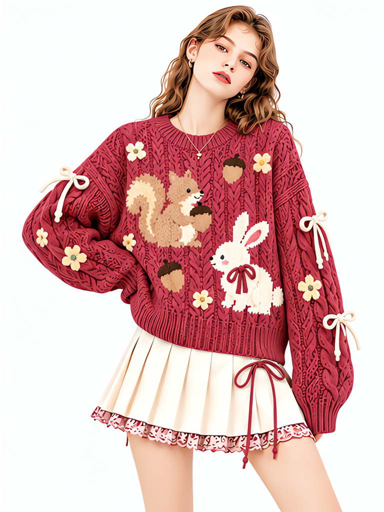 Classic Cable-Knit Core-Spun Yarn